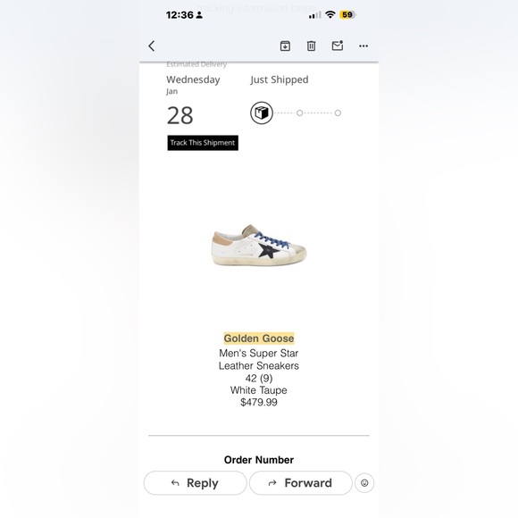 Golden Goose White and Blue Men's Sneakers 42EU - Picture 9 of 9